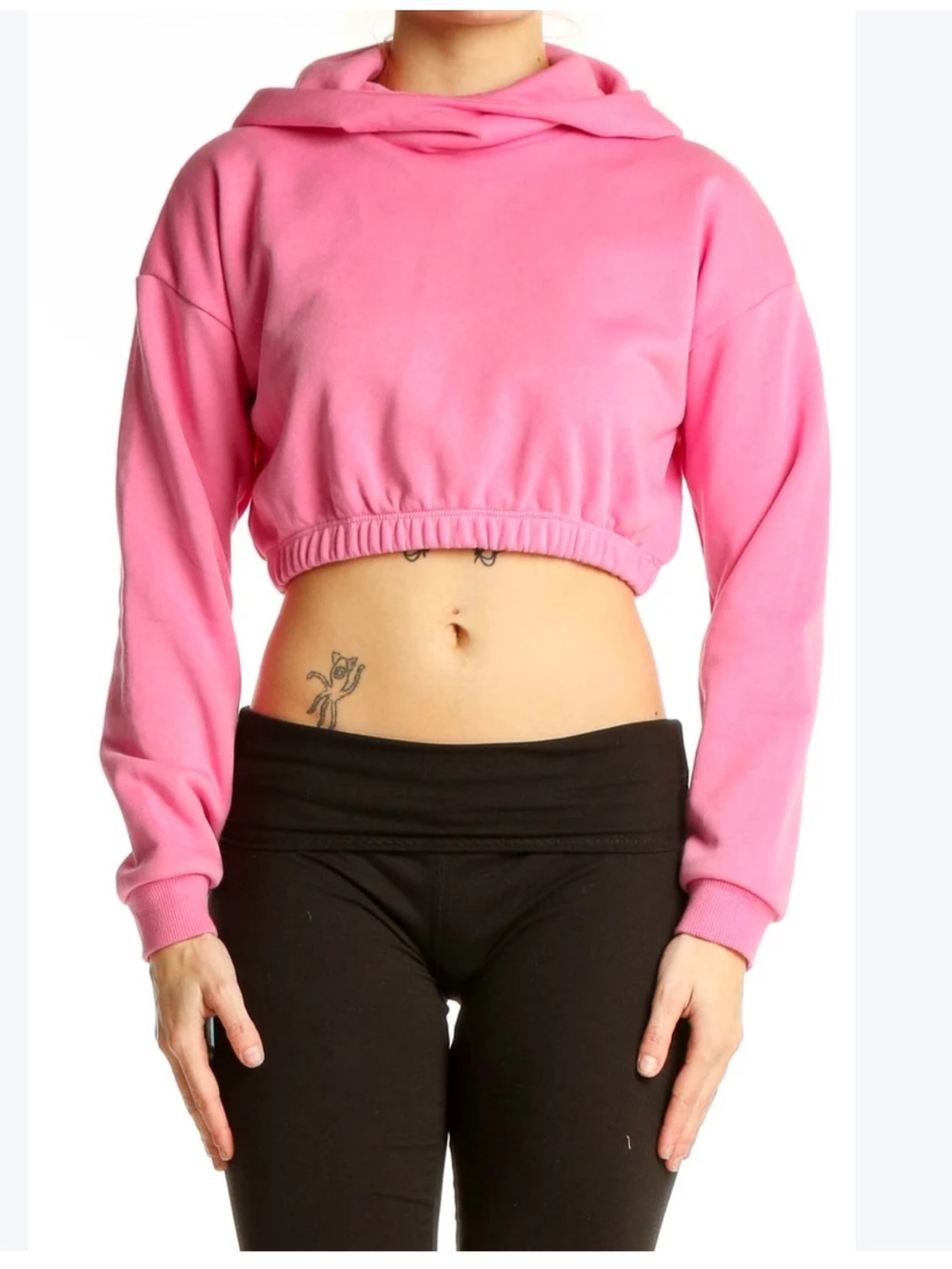 naked wardrobe Pink Cropped Sweatshirt NWOT - never worn